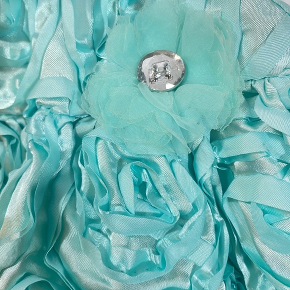 Holiday Editions Turquoise Floral Ruffle Dress - Picture 3 of 8